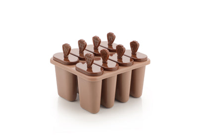 Plastic Ice Candy Maker Kulfi Maker Moulds Set with 8 Cups (Multicolour)