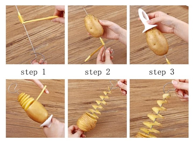 Manual Potato Chips Slicer Spiral Twister Tornado Chips Vegetable & Fruit Slicer